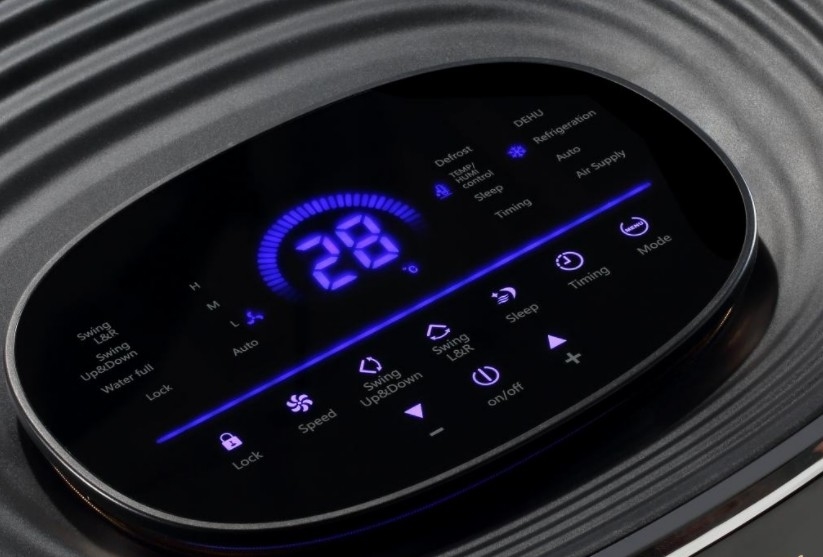 9000BTU ポータブル蒸発式冷却機 エアコン 4つの動作モード 2扇風機の速度 安全・児童ロック